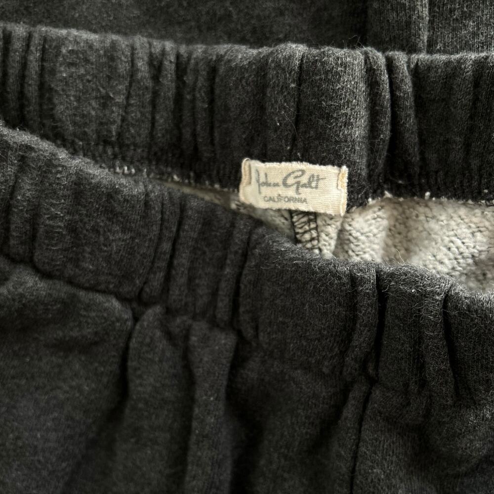 John Galt Brandy Melville Dark Gray Wide Leg Sweatpants Cozy Fleece One Size - Picture 3 of 4